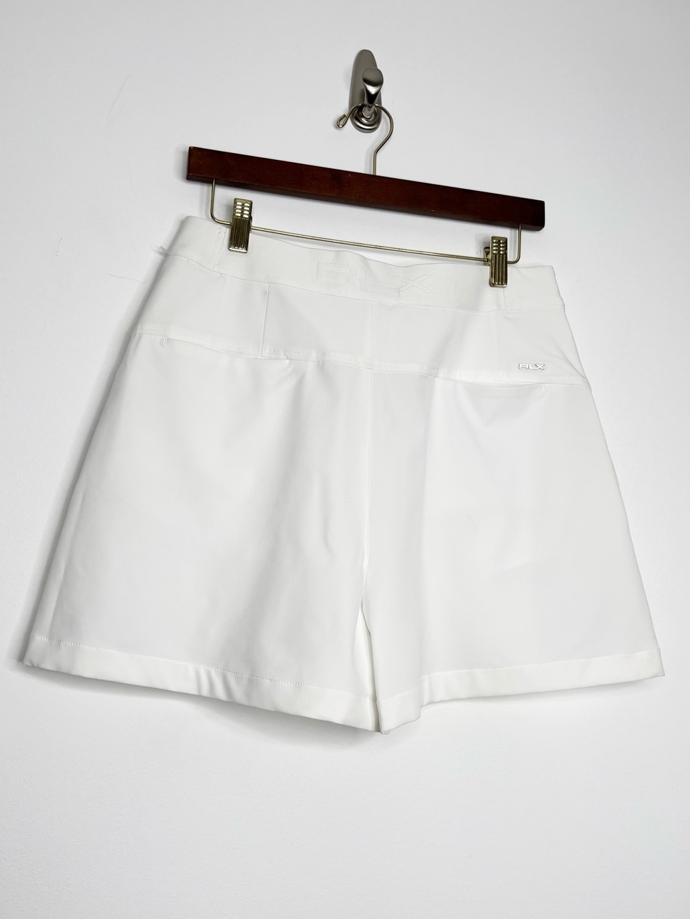 Ralph Lauren RLX Four Way Stretch Pleated Shorts White Wide Leg Size Small New - Picture 9 of 16